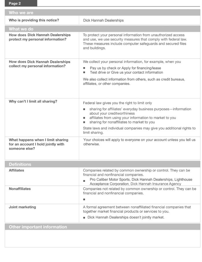 privacy policy form 2